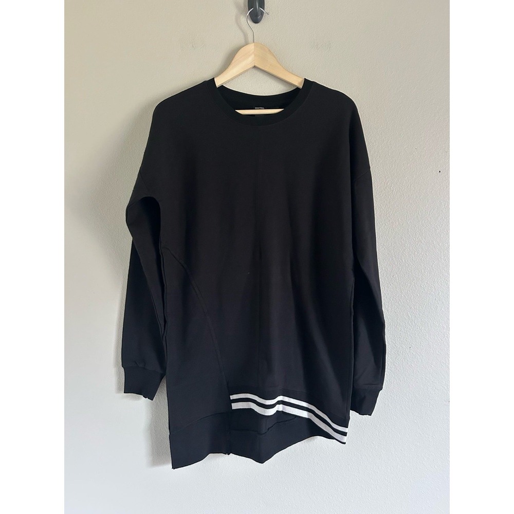 Central Park Active Black Asymmetrical Sweatshirt Size: M NWT MSRP $92 F-22